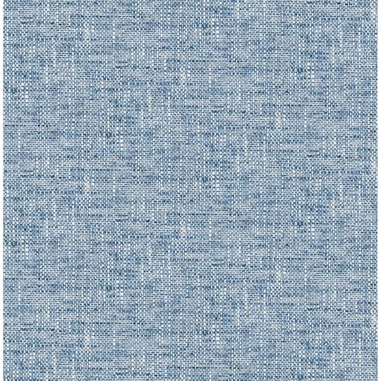 NuWallpaper Navy Poplin Texture Peel & Stick Wallpaper